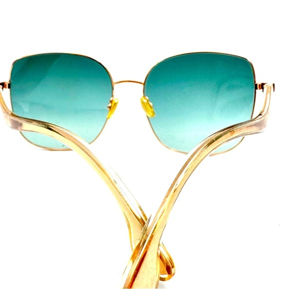 Jimmy Choo Gold and Blue Sunglasses